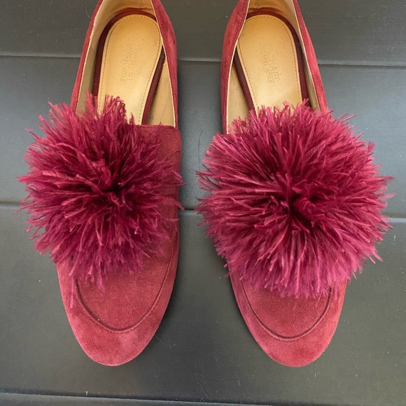 Burgundy Michel Kors Flats - Picture 1 of 4